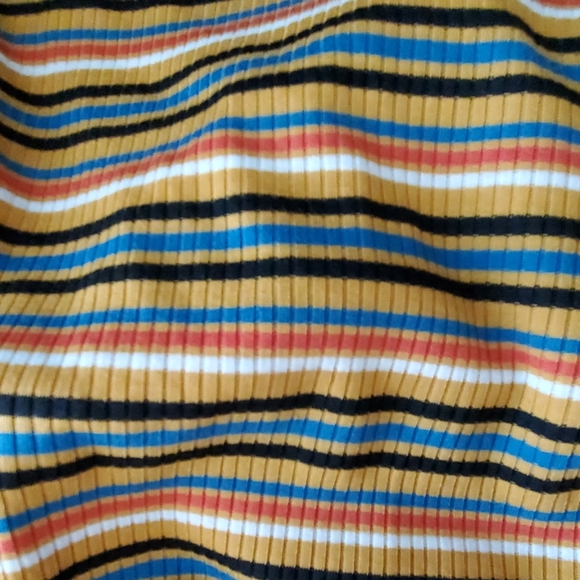 ☆ ASHLEY STEWART ☆ HARVEST GOLD STRIPE TWIST BACK - Picture 5 of 7